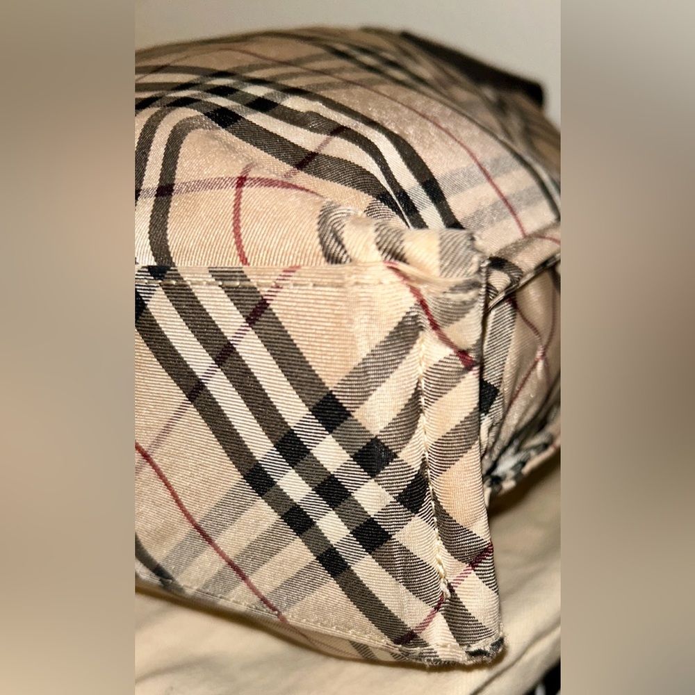 Auth BURBERRY BLUE LABEL Nova Check Tote Hand Bag Purse Nylon. - Picture 8 of 12